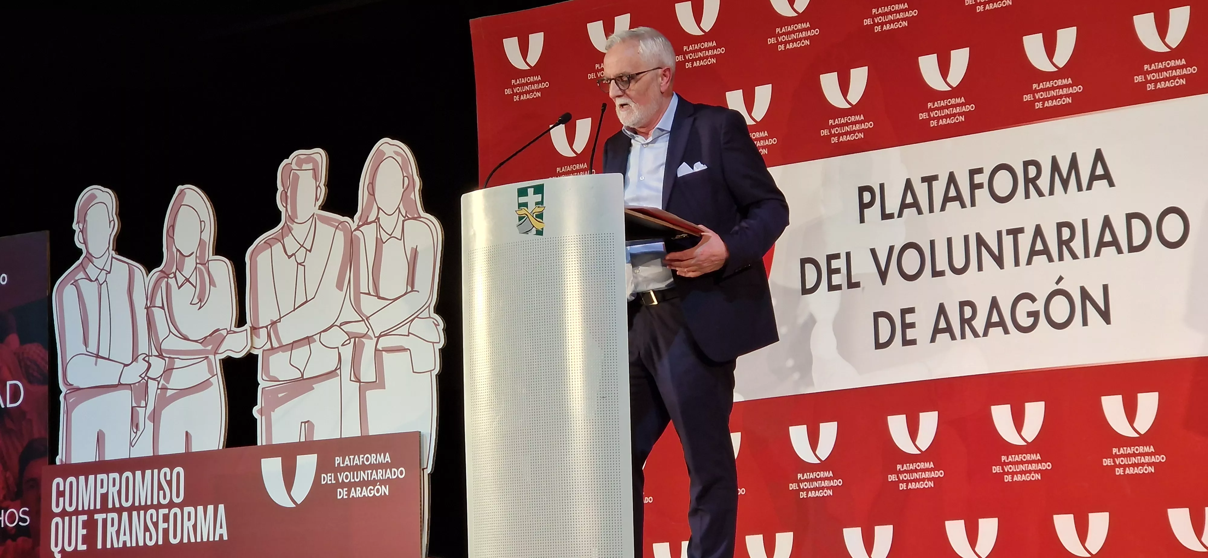 Juan Hidalgo. Fiesta de la Plataforma del Voluntariado de Aragón. Foto Myriam Martínez