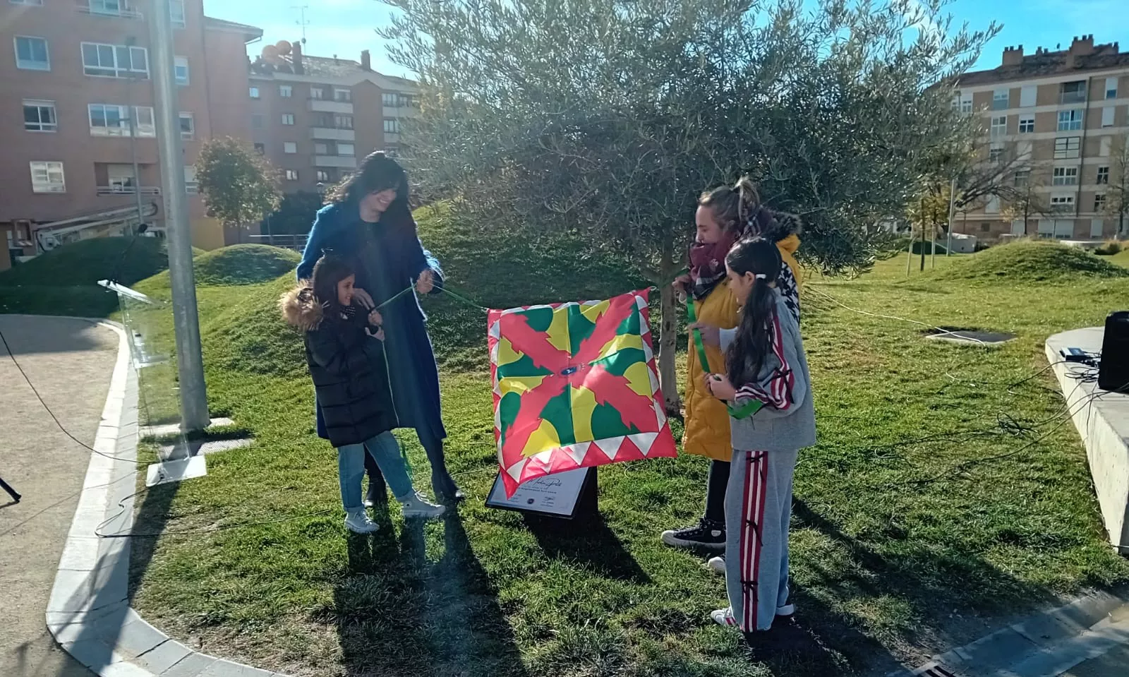 Acto de conmemoración del título del parque San Martín como Mejor Parque de Barrio de Europa. Foto Nuria Sesma 
