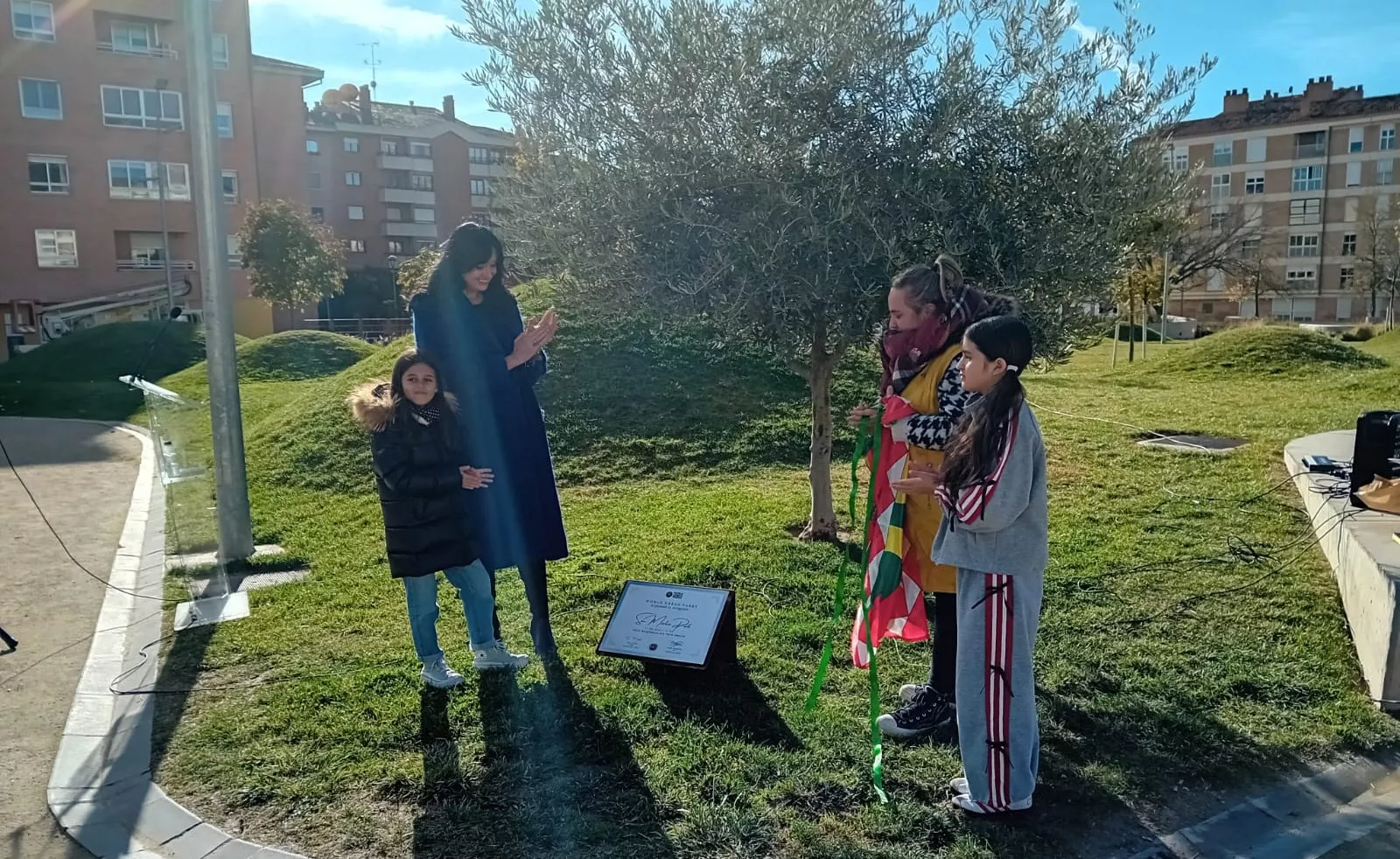 Acto de conmemoración del título del parque San Martín como Mejor Parque de Barrio de Europa. Foto Nuria Sesma 
