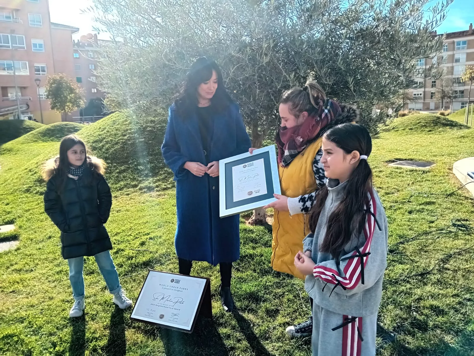 Acto de conmemoración del título del parque San Martín como Mejor Parque de Barrio de Europa. Foto Nuria Sesma 