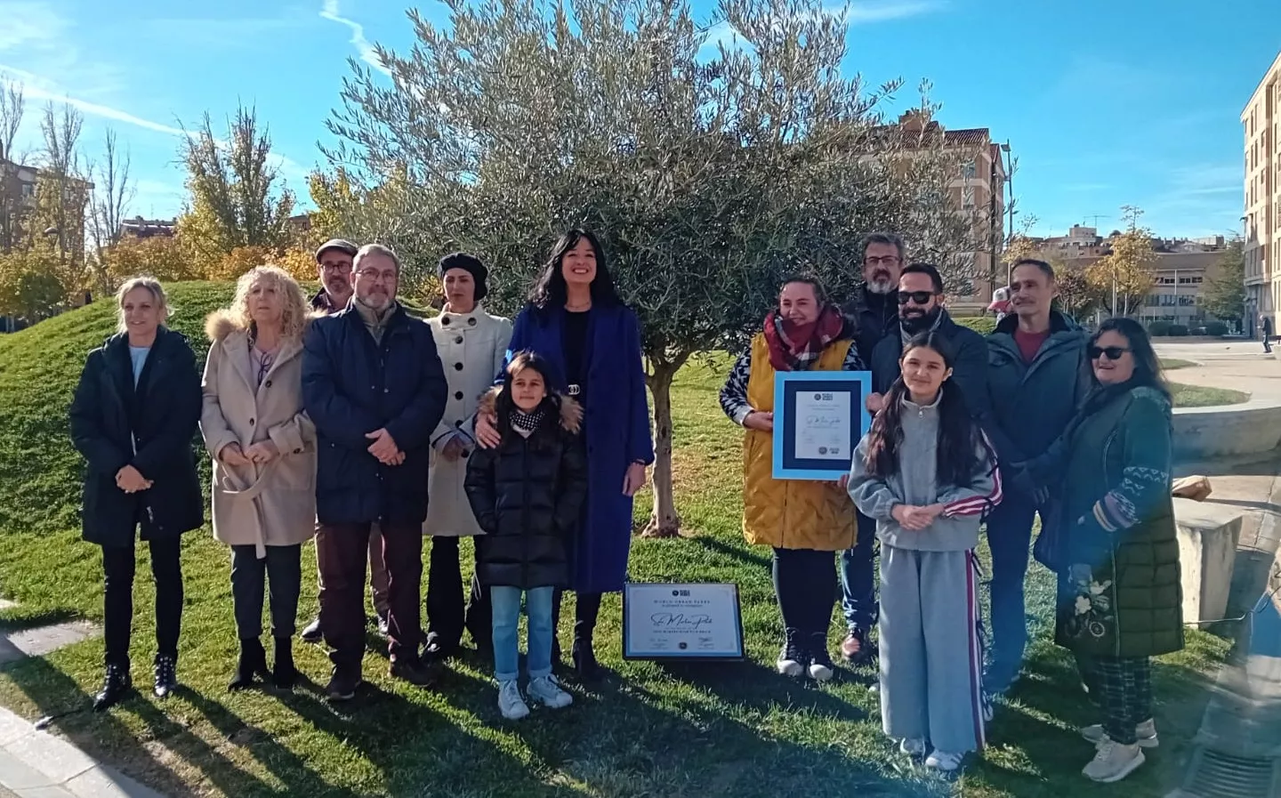 Acto de conmemoración del título del parque San Martín como Mejor Parque de Barrio de Europa. Foto Nuria Sesma 