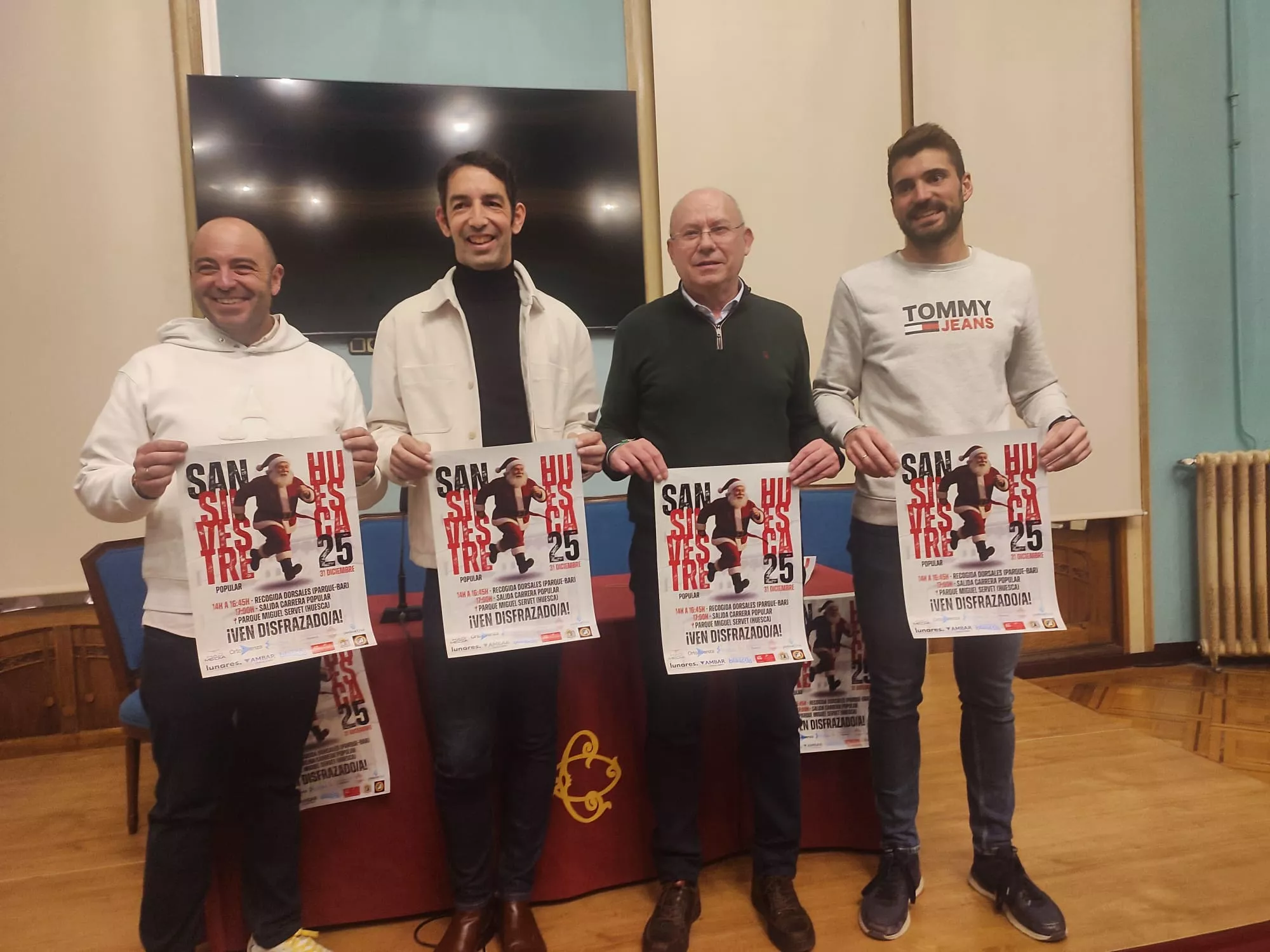 Diego Zabau, Sergio García, Leo Carranza y Lucas Avellanas en la presentación.