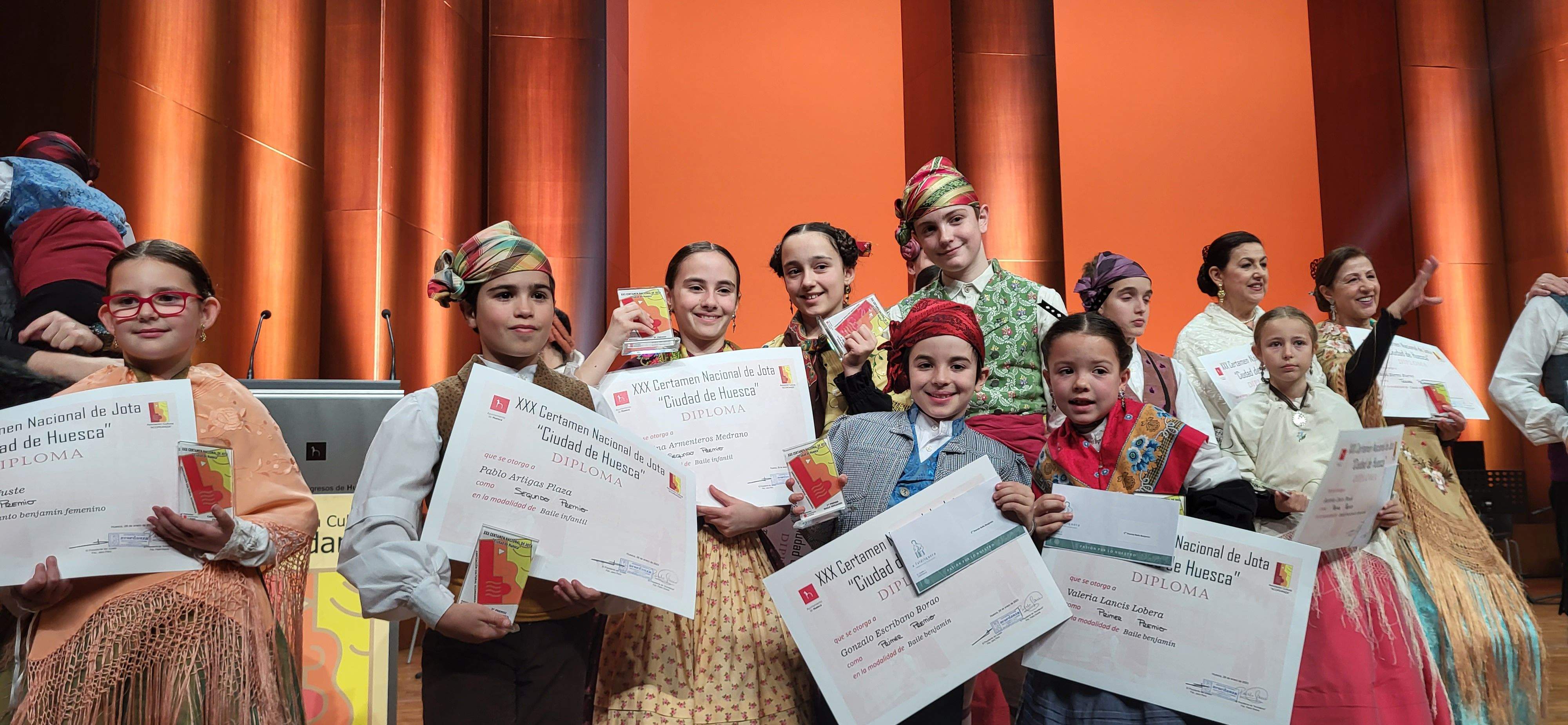 Algunos de los ganadores delXXX Certamen Nacional de Jota Ciudad de Huesca Algunos de los ganadores delXXX Certamen Nacional de Jota Ciudad de Huesca