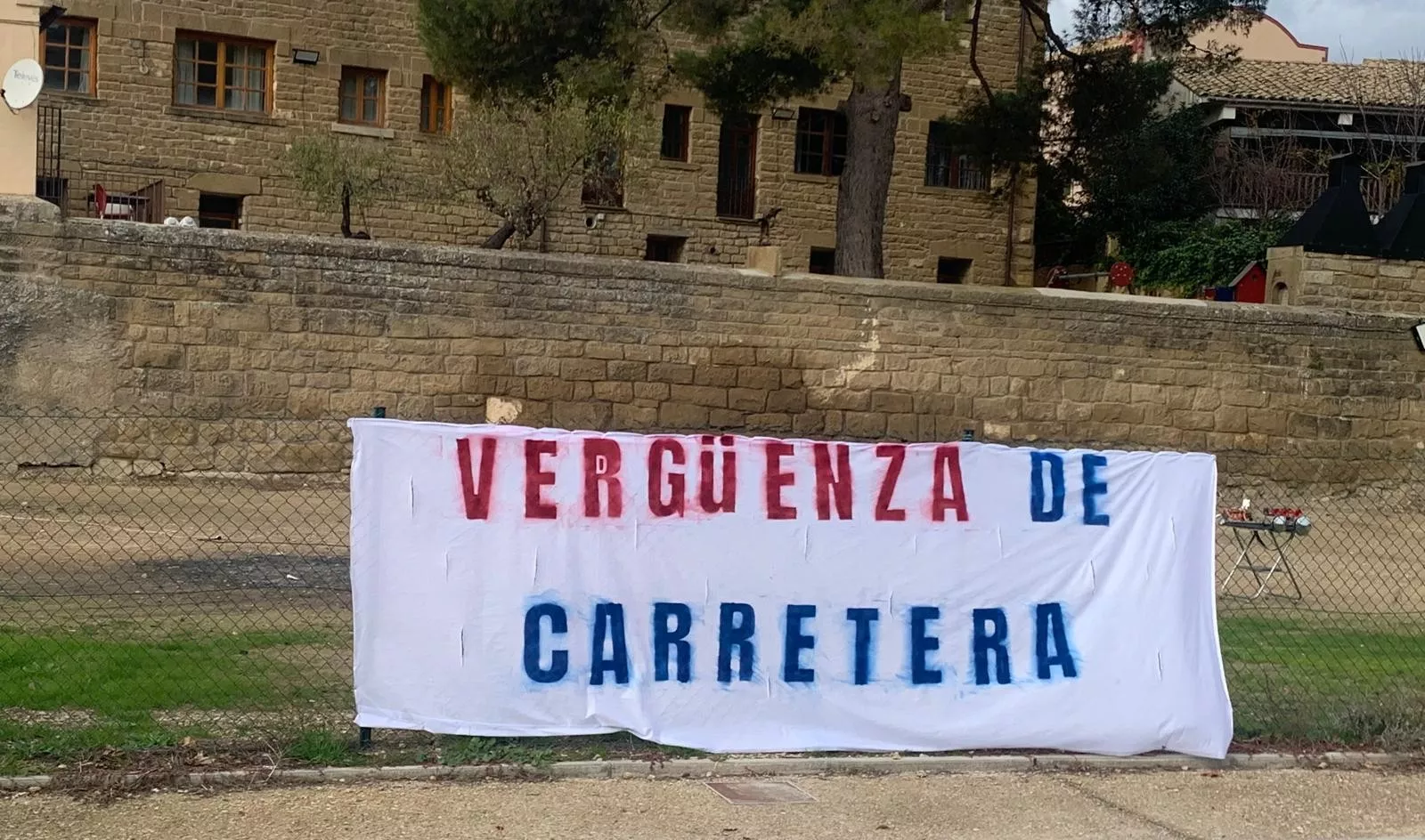 Movilización por la reforma urgente la A-125 que conecta Ayerbe, Biscarrués y Ardisa