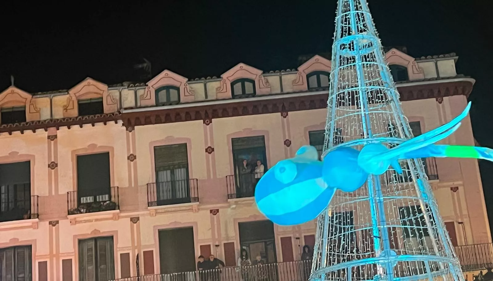Encendido navideño en Huesca con el espectáculo de A-Taka y chocolatada. Foto Mercedes Manterola