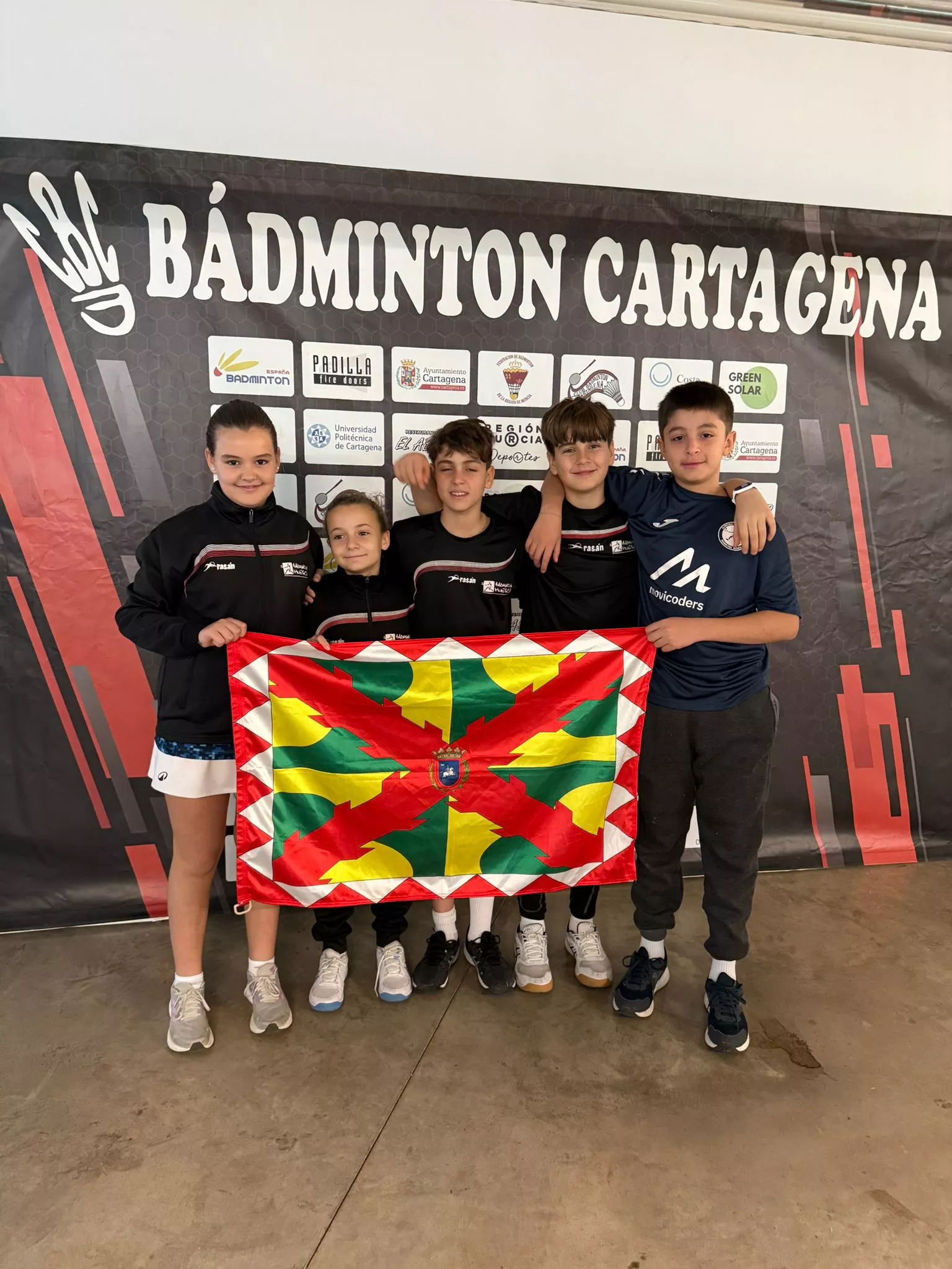 El repóker del Bádminton Huesca en Cartagena.
