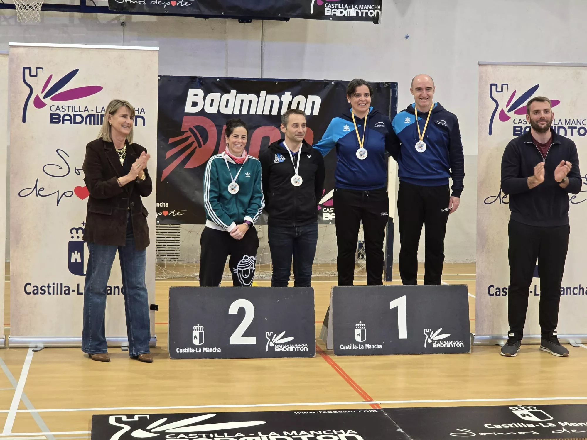 Marco y Foj, campeones de dobles mixtos. Marco y Foj, campeones de dobles mixtos.