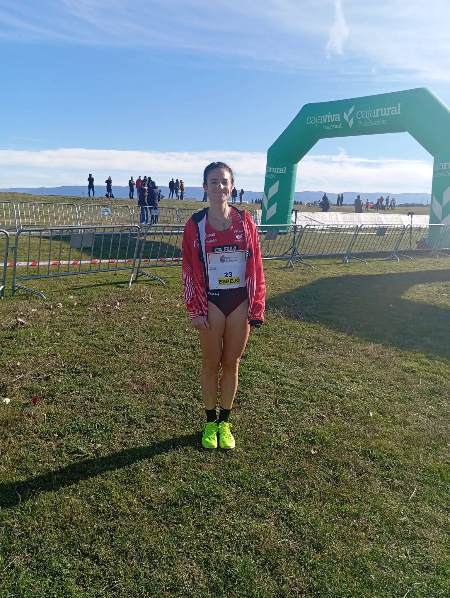 Cristina Espejo, antes de la carrera.