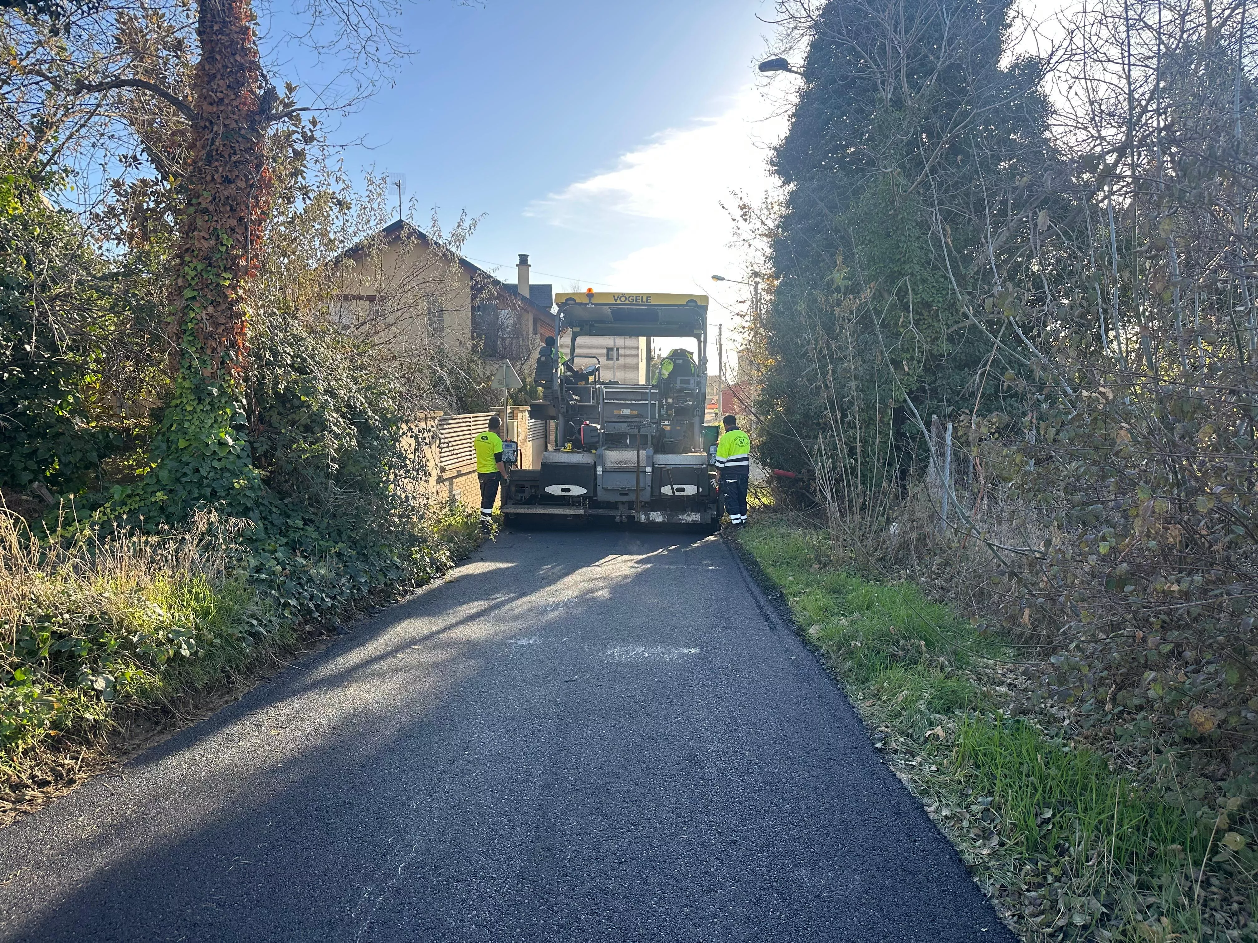 Obras en las vías ciclables del Ayuntamiento de Huesca
