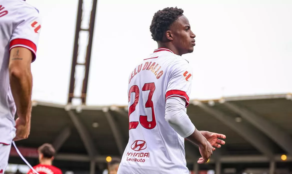 Selu Diallo en un partido con la Cultural Leonesa. Selu Diallo en un partido con la Cultural Leonesa.