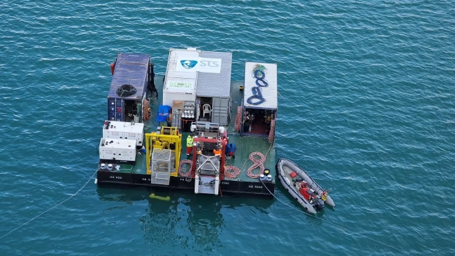 Plataforma instalada en El Grado. Plataforma instalada en El Grado.