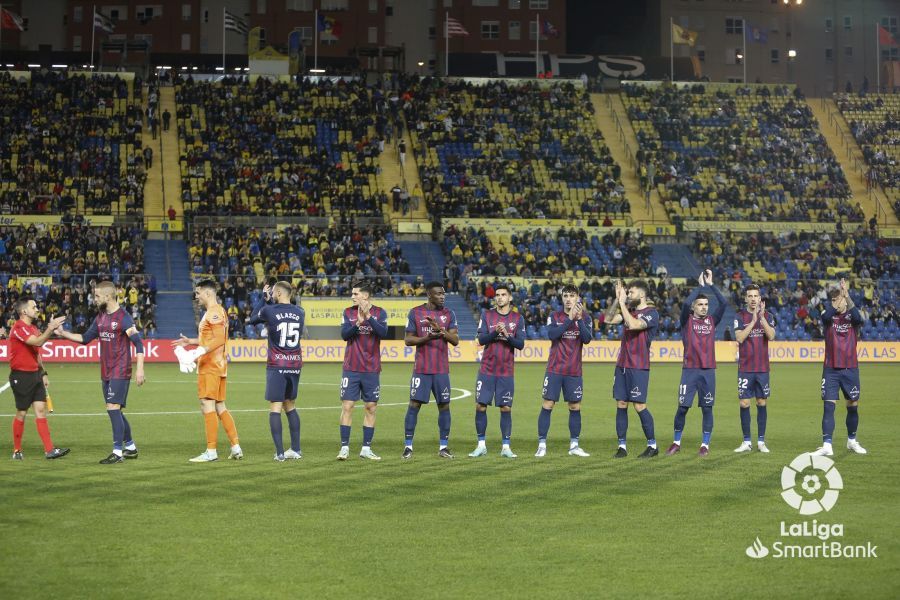 Partido disputado entre Las Palmas y la SD Huesca. Foto La Liga 