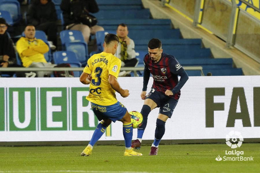 Partido disputado entre Las Palmas y la SD Huesca. Foto La Liga 