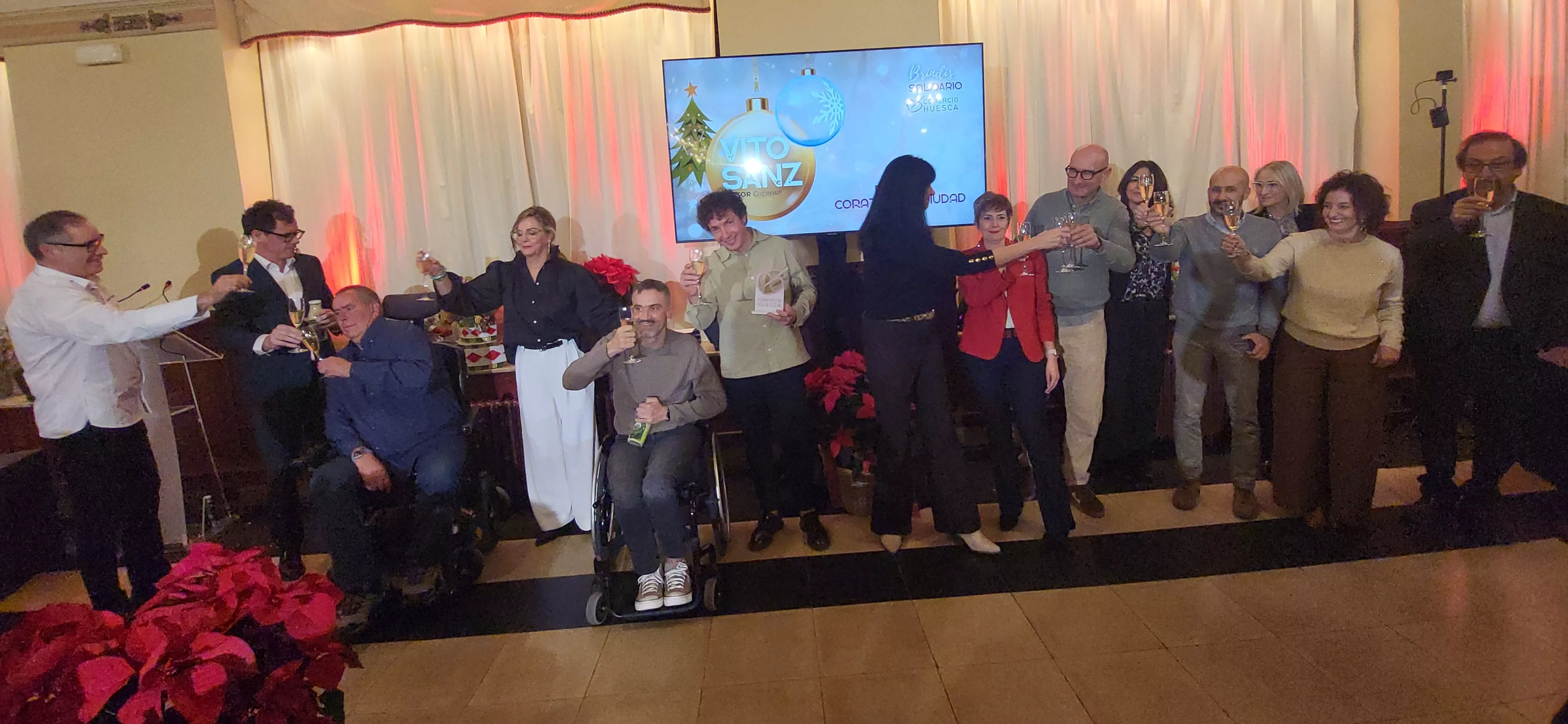  Brindis Solidario de la Asociación de Comerciantes de Huesca. Foto Mercedes Manterola