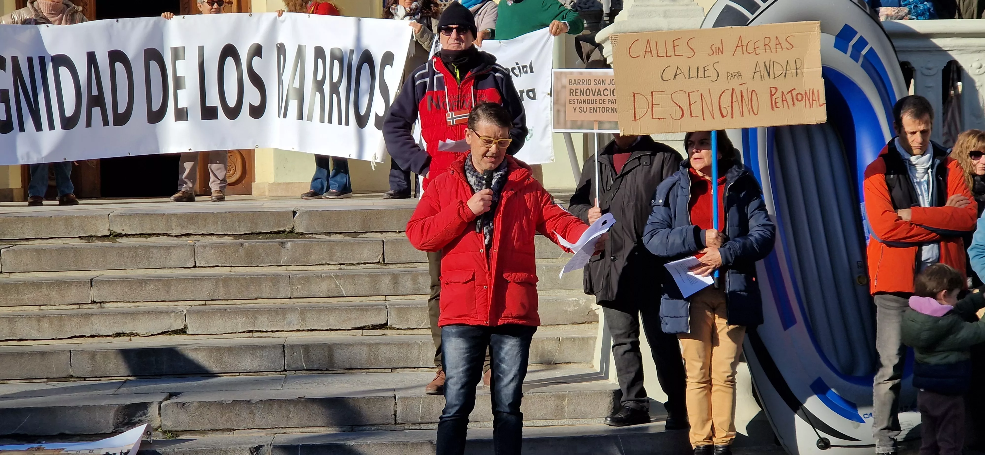 Barrio San José. Concentración de asociaciones vecinales de Huesca. Foto Myriam Martínez