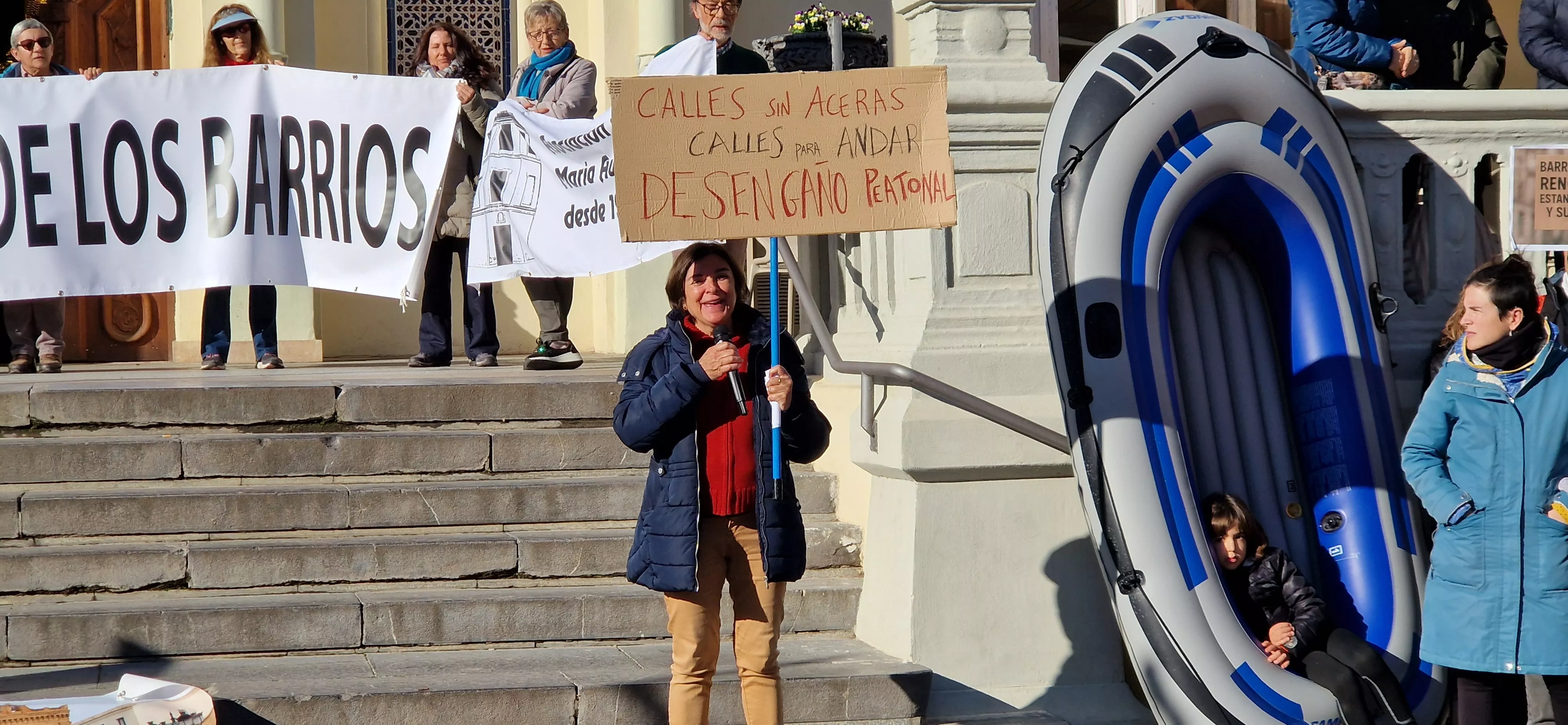 Vecina del Casco Viejo. Concentración de asociaciones vecinales de Huesca. Foto Myriam Martínez