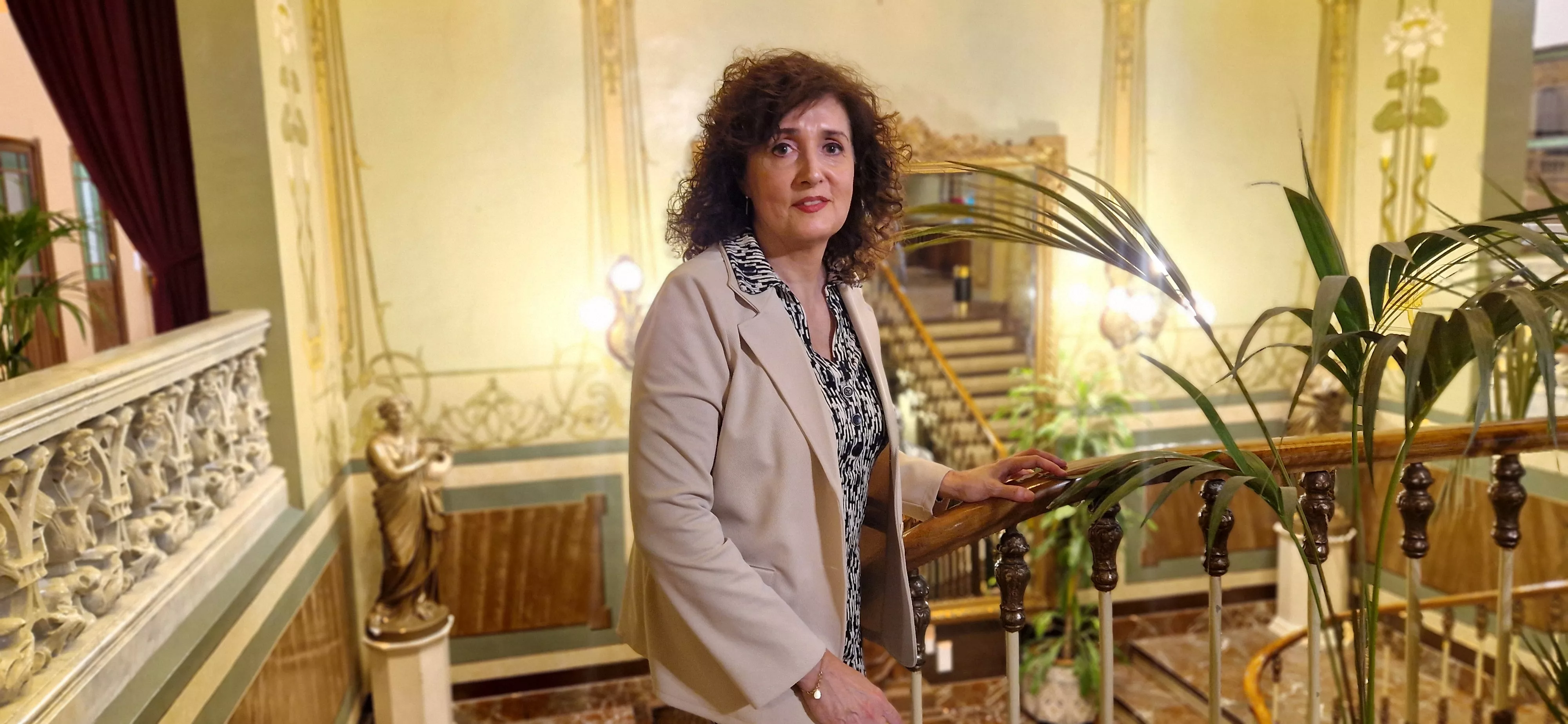 Graziella Moreno, en el Casino de Huesca. Foto Myriam Martínez Graziella Moreno, en el Casino de Huesca. Foto Myriam Martínez