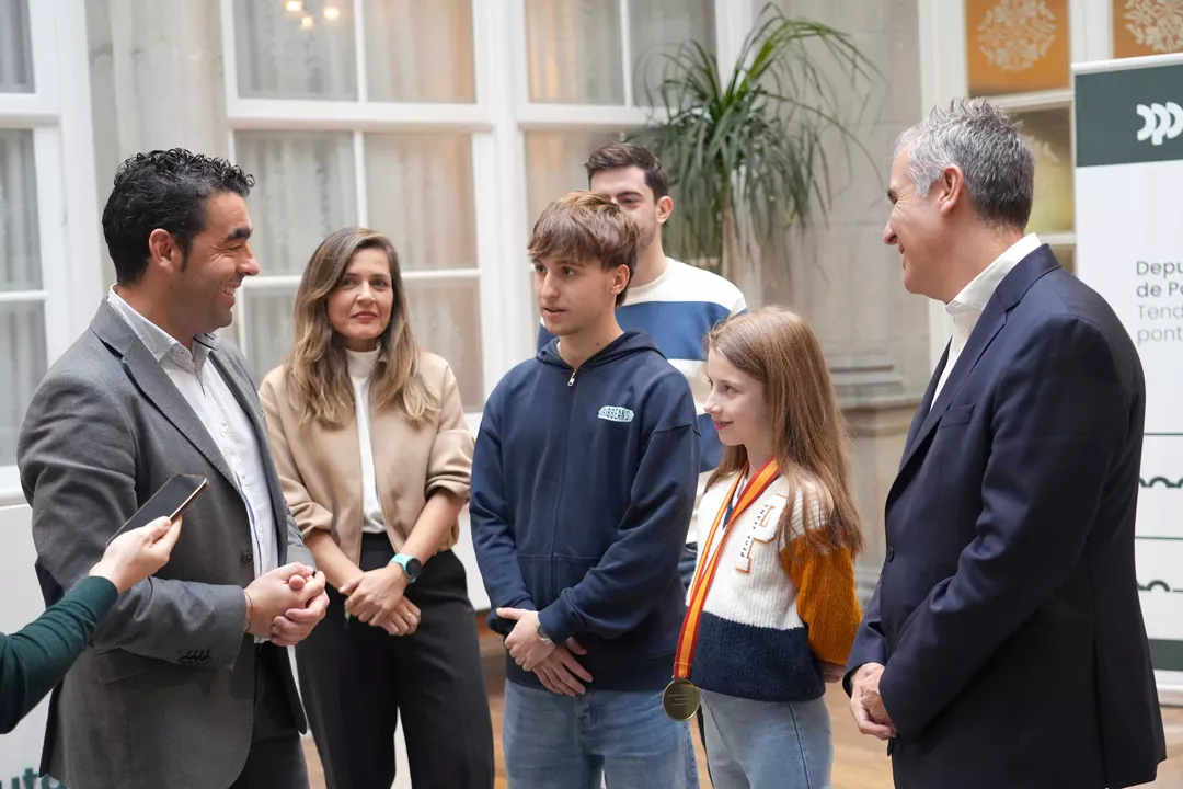 Raúl Bergua, en la recepción en Pontedra.