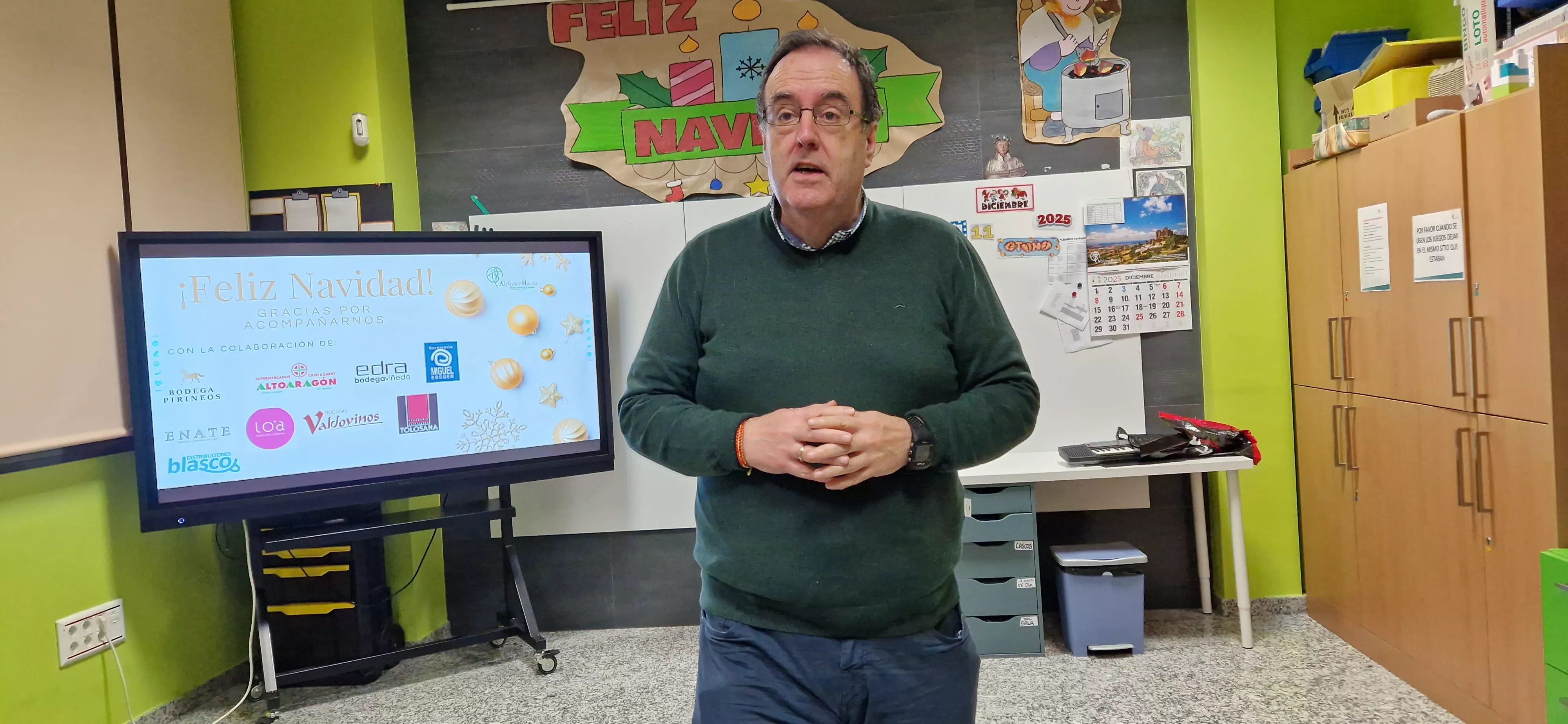 Brindis navideño de Alzhéimer Huesca. Foto Myriam Martínez