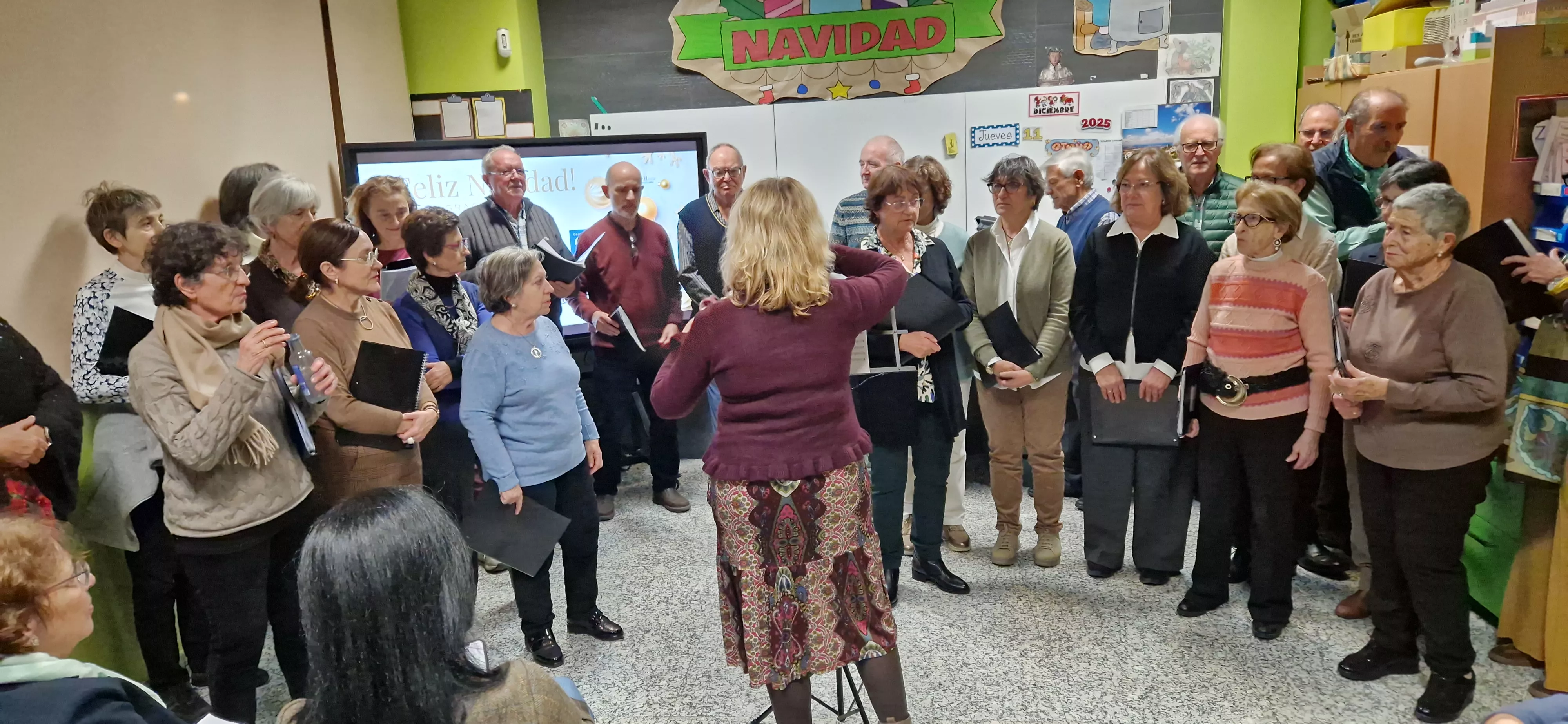 Coral Diego de Pontac. Brindis navideño de Alzhéimer Huesca. Foto Myriam Martínez
