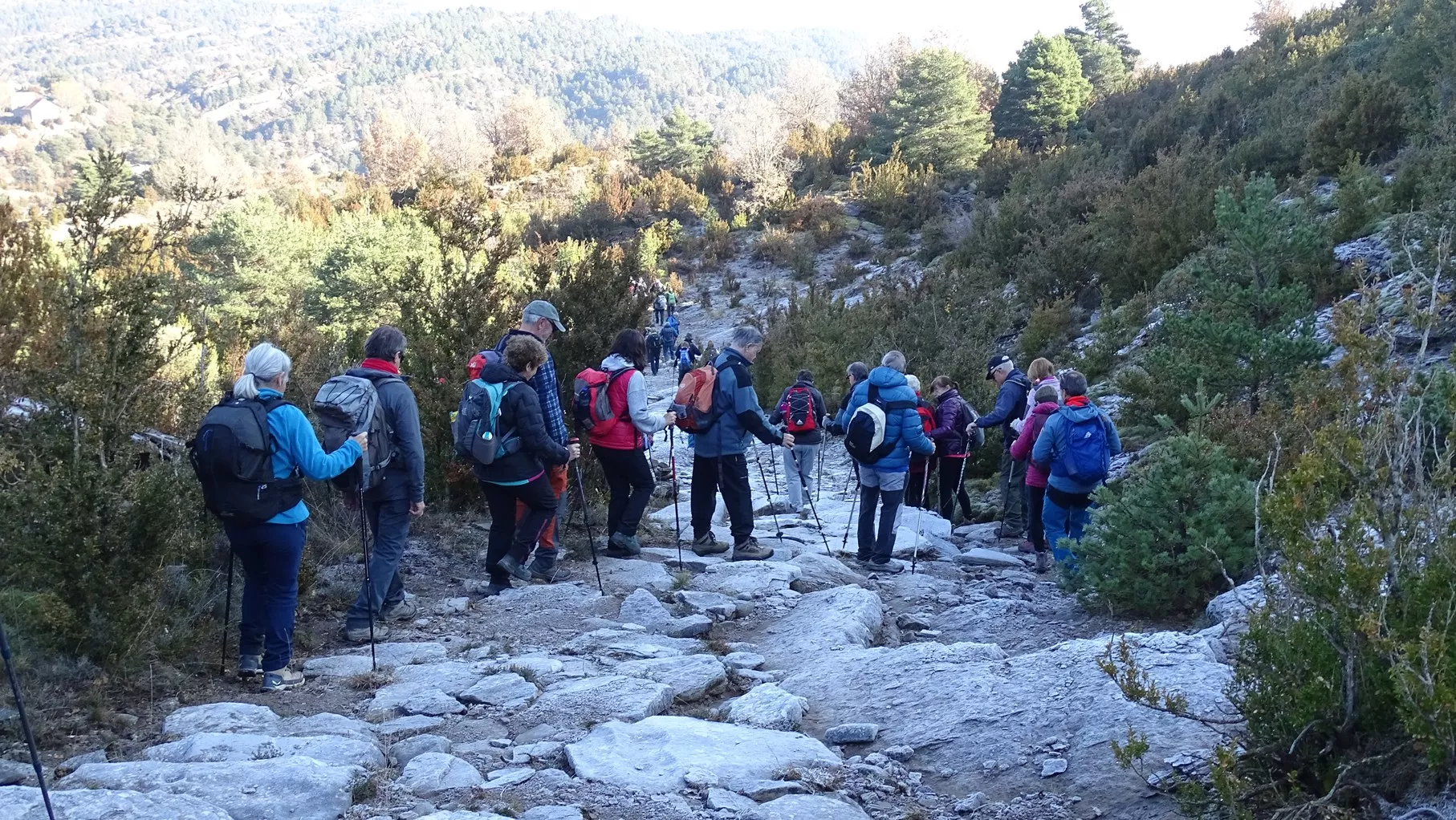 En algunos tramos hubo dificultad debido al hielo. Foto Alfredo Zazo