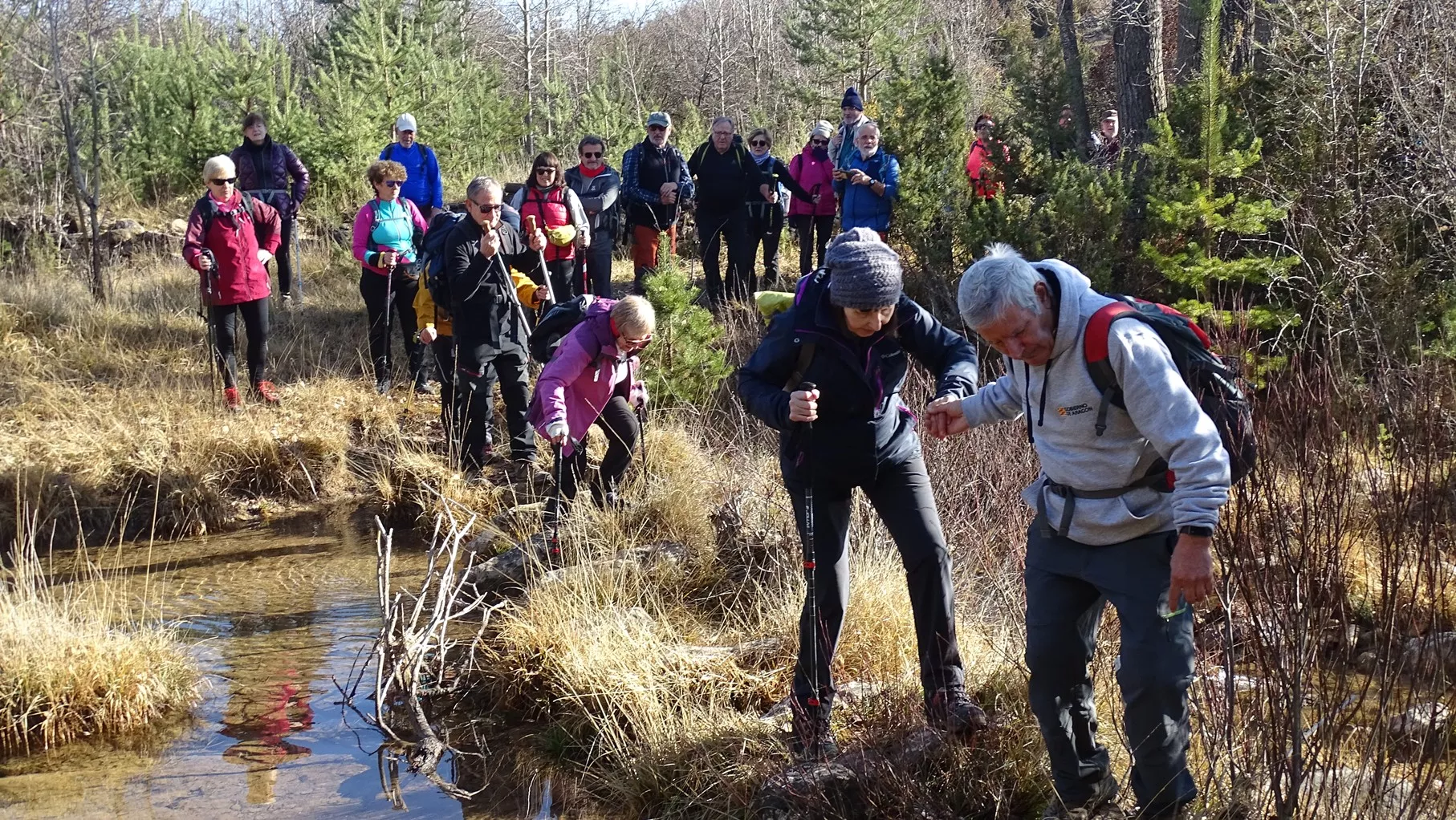 Dificultades en el barranco de Abellada. Foto Alfredo Zazo