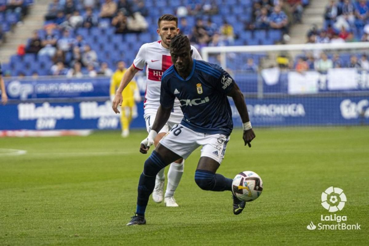 Samuel Obeng, en el partido de ida ante el Huesca. Foto: LaLiga