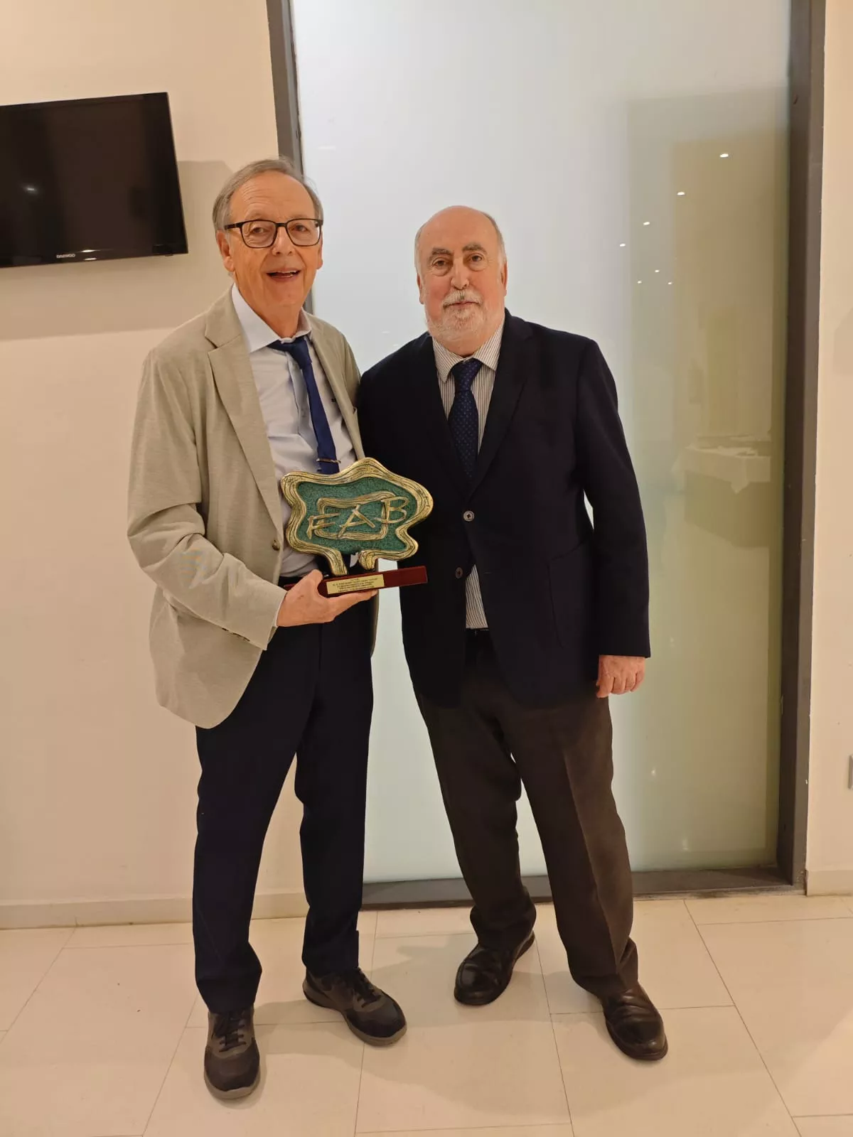 Con el presidente de la FAB