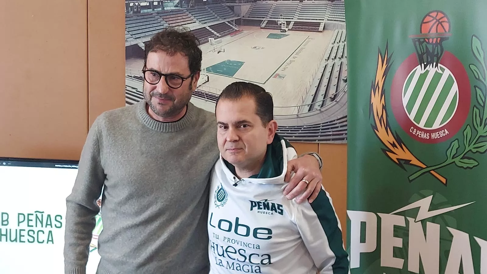 Rafa Sanz, junto a Lascorz, deja de ser entrenador de Lobe Huesca. Foto: Javier García Antón