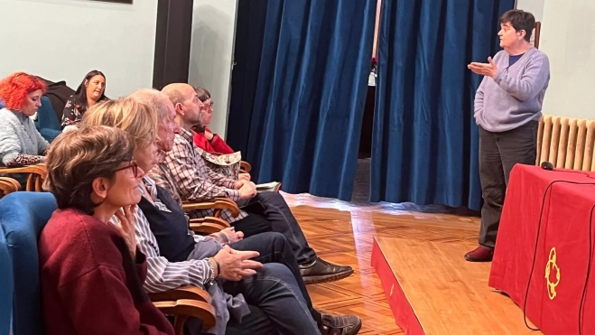 Pilar Martín Faure durante su intervención. Foto Mercedes Manterola