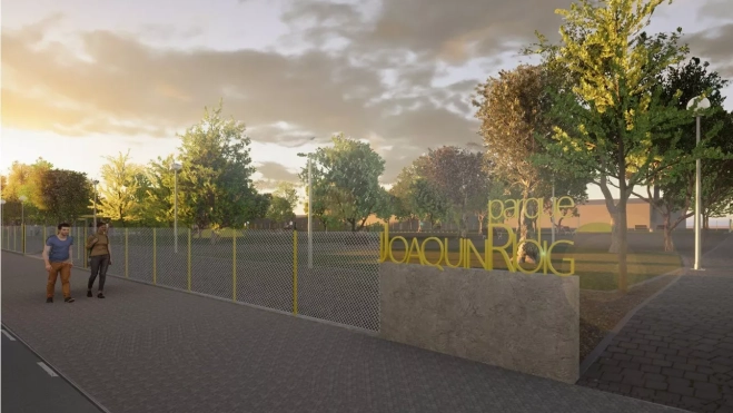 Acceso previsto para el parque Joaquín Roig.