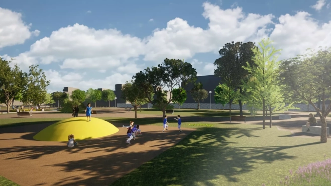 Zona de juegos diseñada para el parque Joaquín Roig.