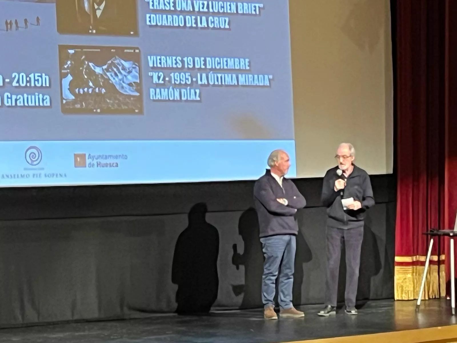 Eduardo De La Cruz y Lorenzo Ortas en las Proyecciones de San Úrbez de este jueves. Foto: Adri Mora