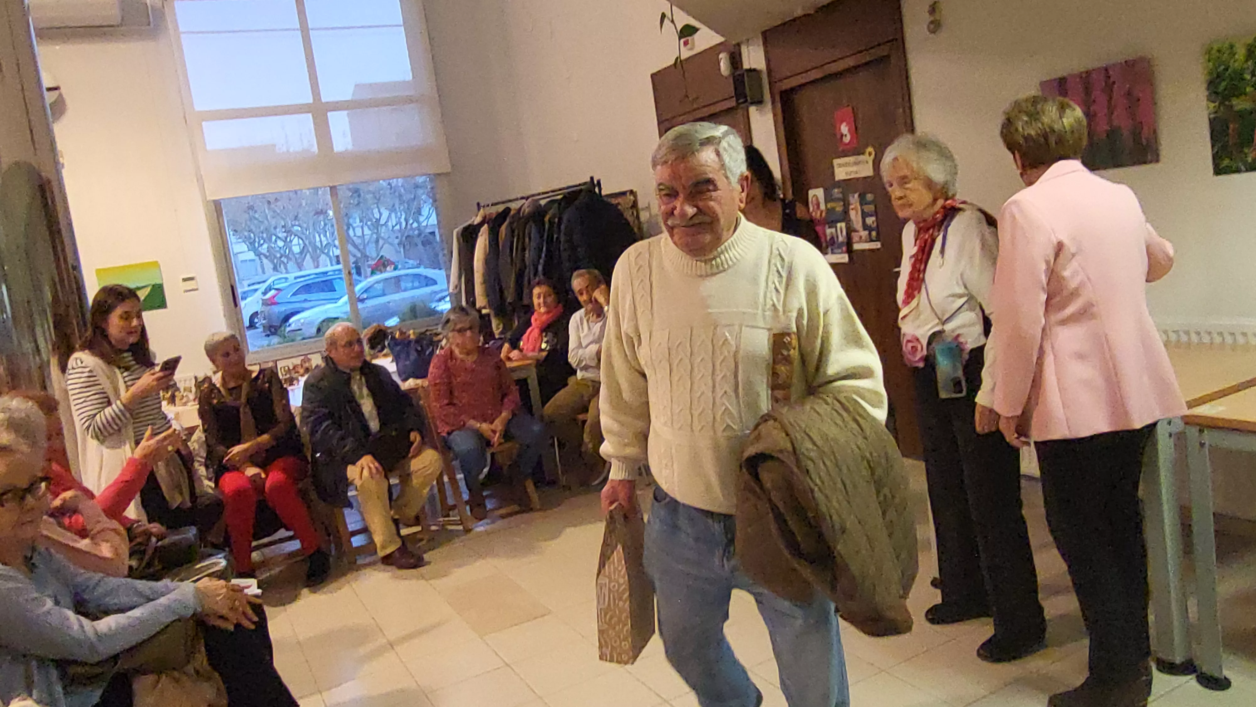 Celebración de Navidad en el Hogar de Personas Mayores de Huesca. Foto Mercedes Manterola
