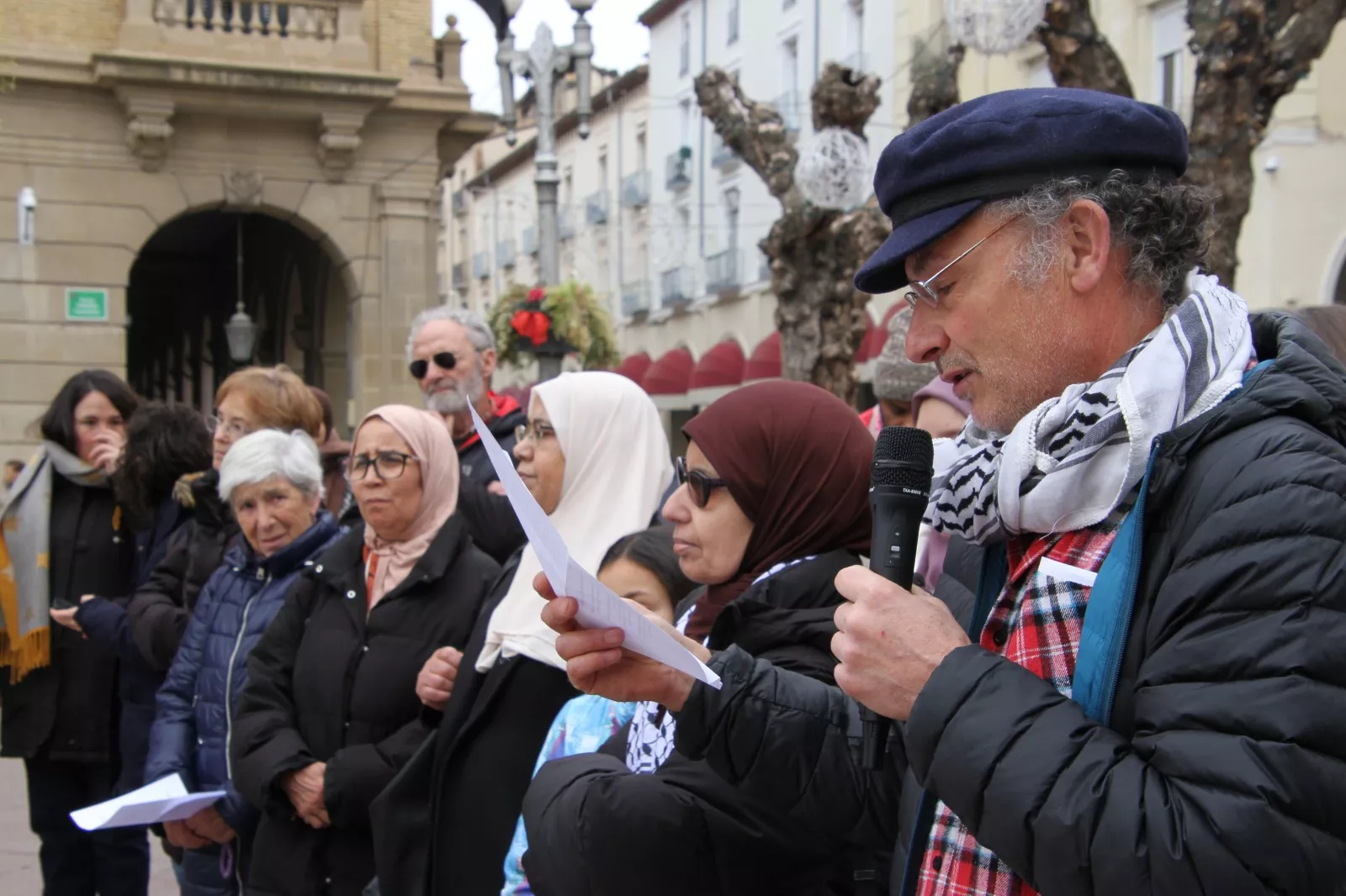 Concentración en Huesca por el cese del genocidio en Palestina. Foto Carlos Neofato