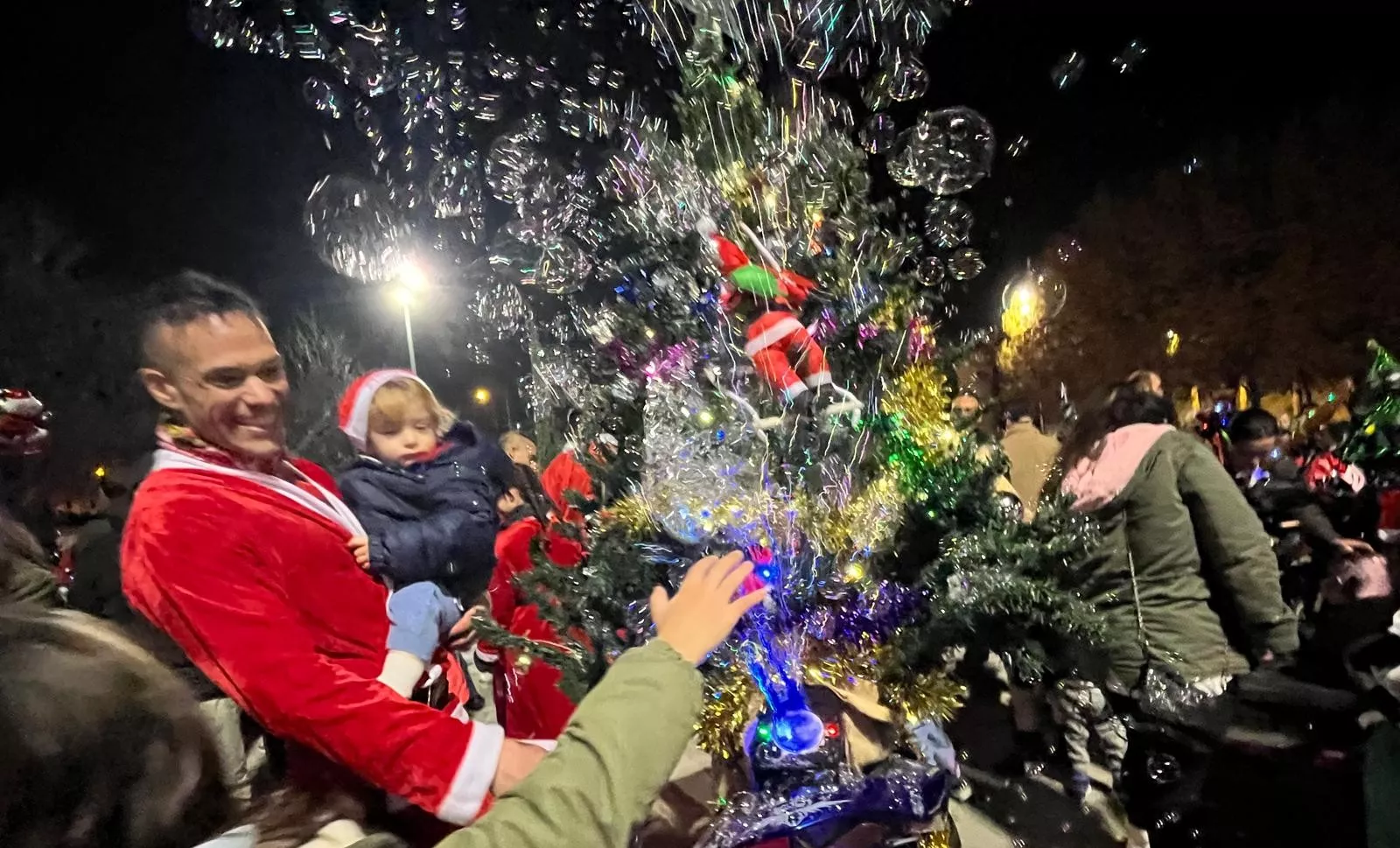 Celebración de la la VIII Papanoelada Motera de Monzón. Foto Mercedes Manterola