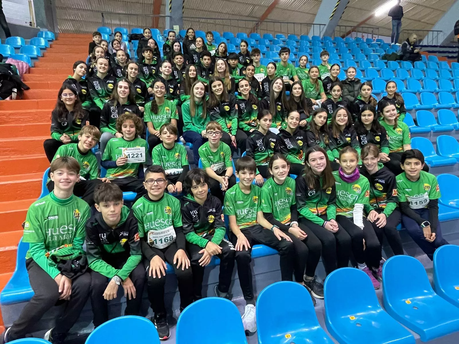 Atletas de Intec-Zoiti el sábado en Zaragoza.