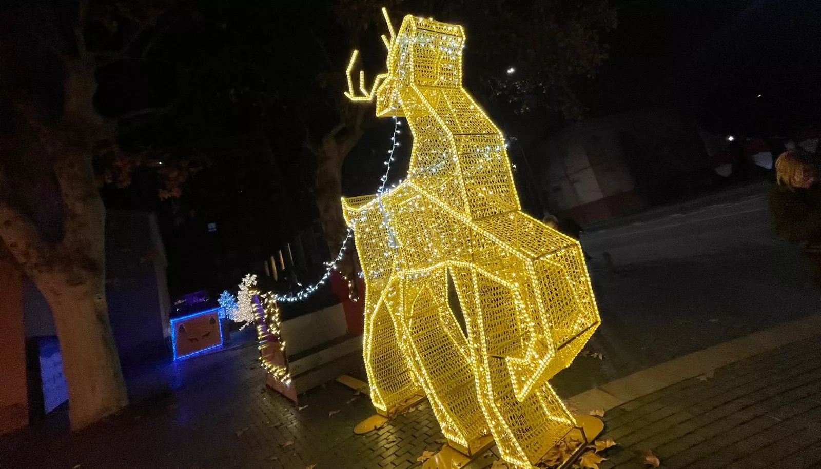 Monzón se ilumina esta Navidad. Foto Mercedes Manterola