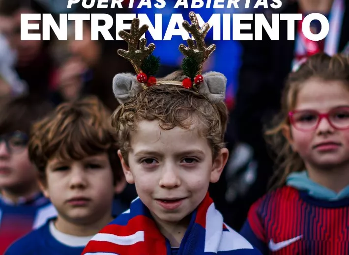 Anuncio del entrenamiento de puertas abiertas del martes en El Alcoraz con los más pequeños