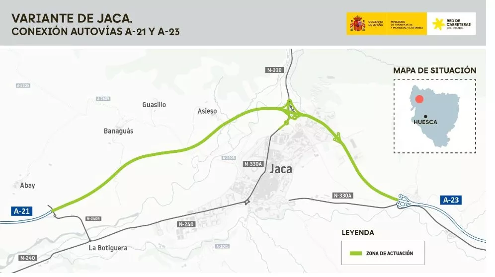 Plano de la Variante de Jaca
