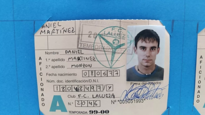 La ficha de Dani Martínez como jugador del Lalueza en la temporada 99-00
