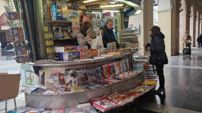 El quiosco forma parte del paisaje urbano del centro de la ciudad de Huesca. Foto Myriam Martínez El quiosco forma parte del paisaje urbano del centro de la ciudad de Huesca. Foto Myriam Martínez