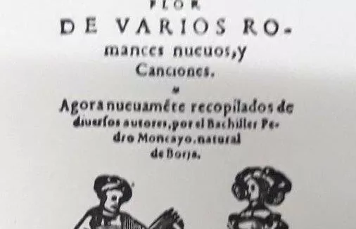 Parte superior de la portada del Romancero