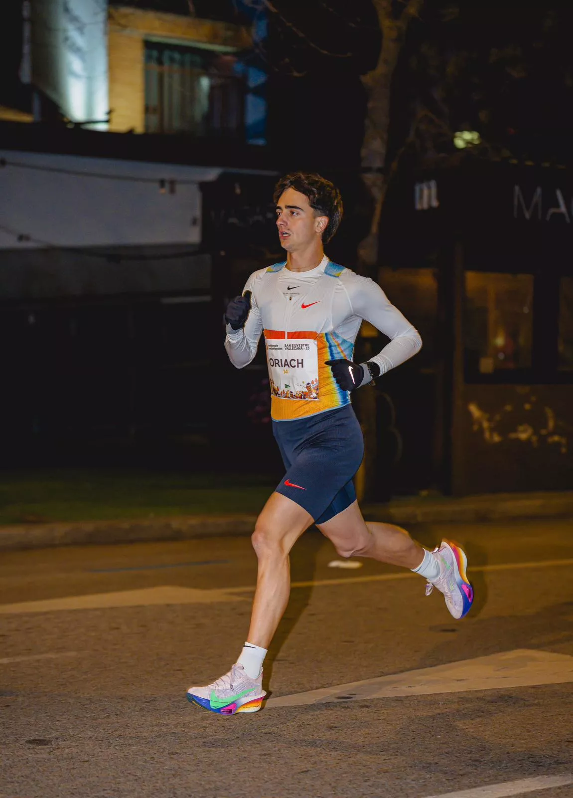Pol Oriach, durante la San Silvestre Vallecana. Pol Oriach, seleccionado para el Mundial Universitario de Cross