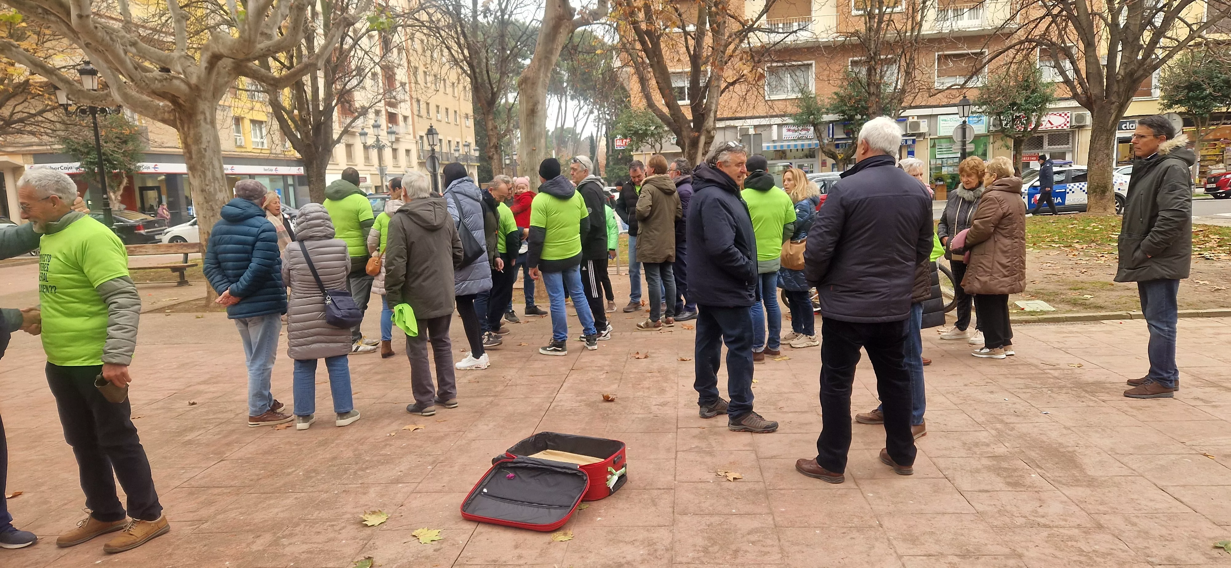 Concentración de Huerto y Salillas en Huesca. Foto Myriam Martínez