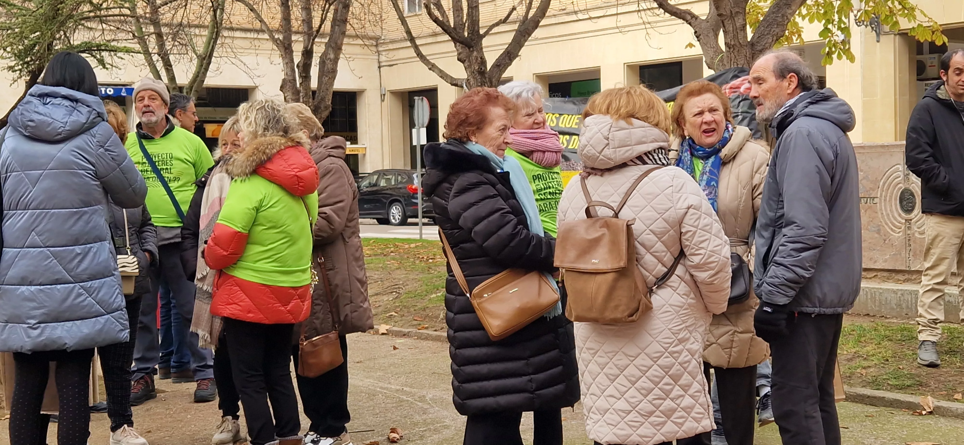 Concentración de Huerto y Salillas en Huesca. Foto Myriam Martínez