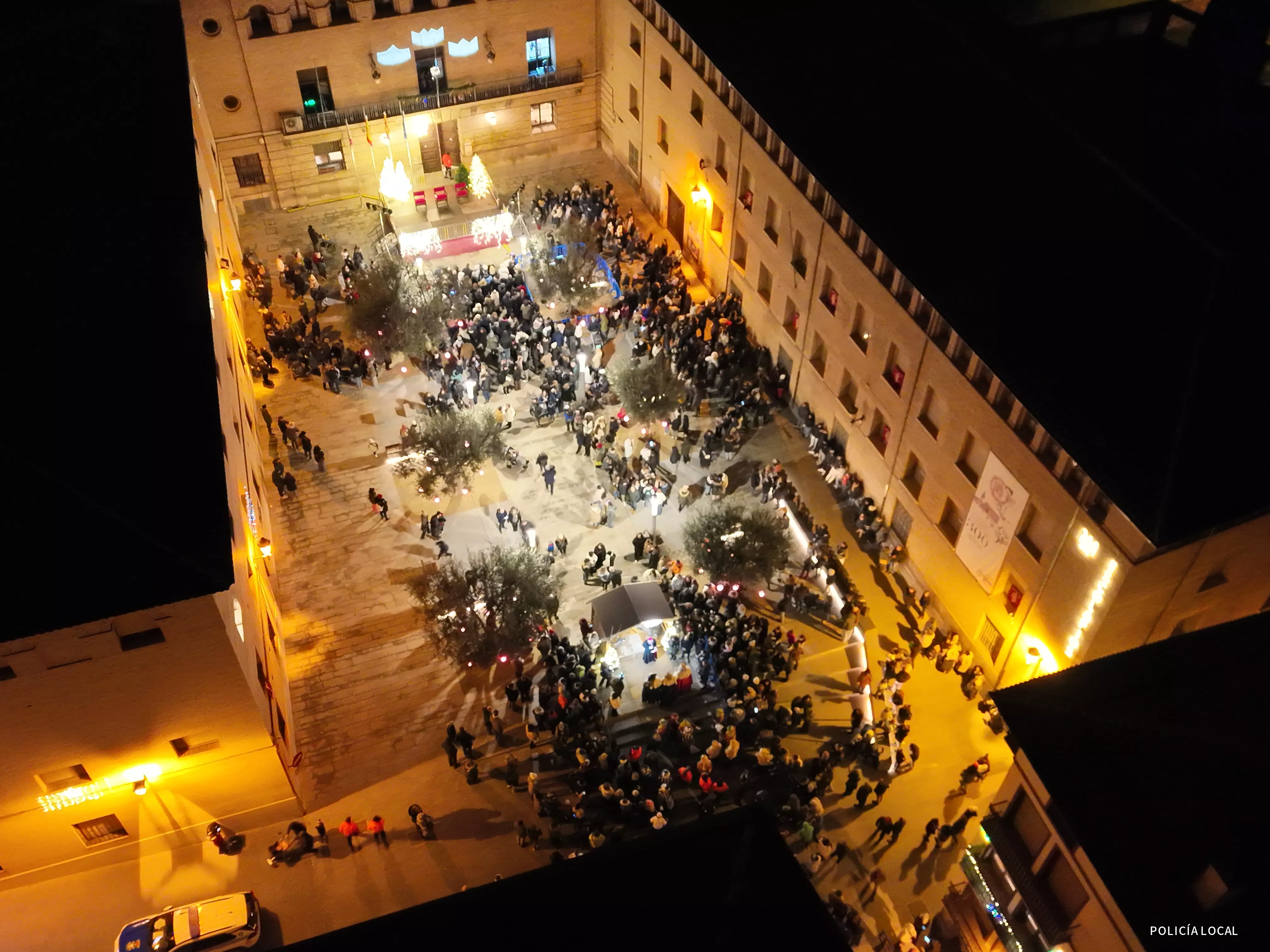 Cabalgata desde el aire