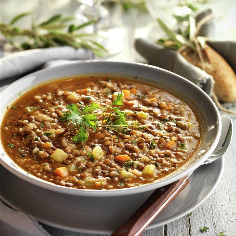 Estofado de lentejas con arroz