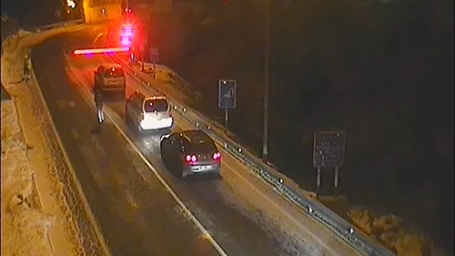 Túnel de Bielsa cerrado en la parte española.