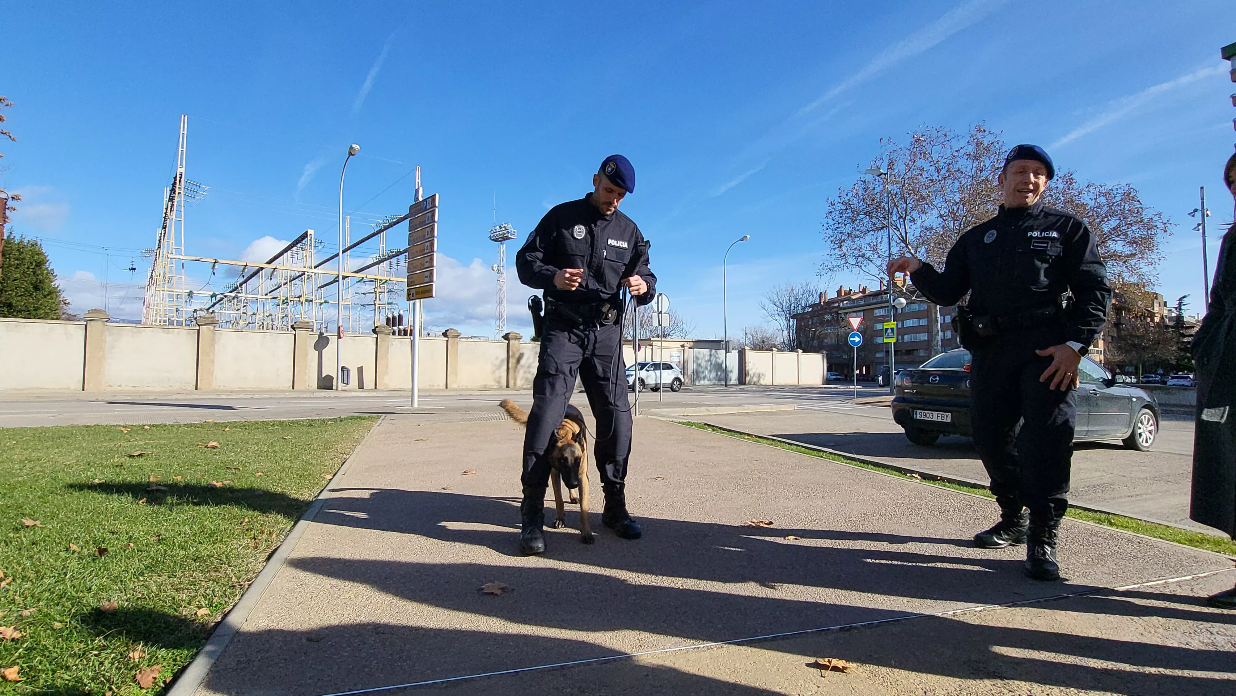 Presentación de la Unidad Canina de la Policía Local de Huesca. Foto Mercedes Manterola